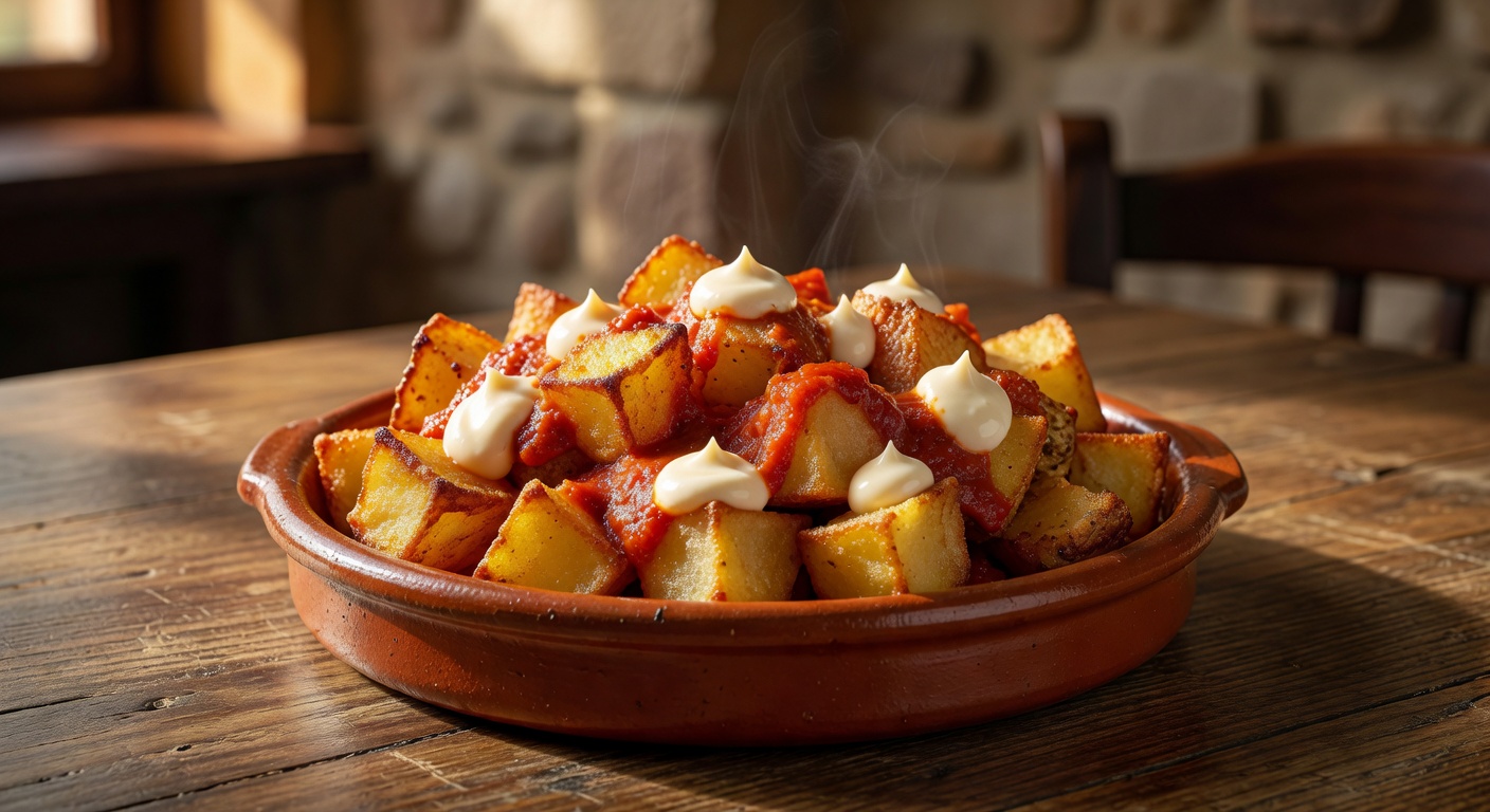 Crispy Patatas Bravas tapas