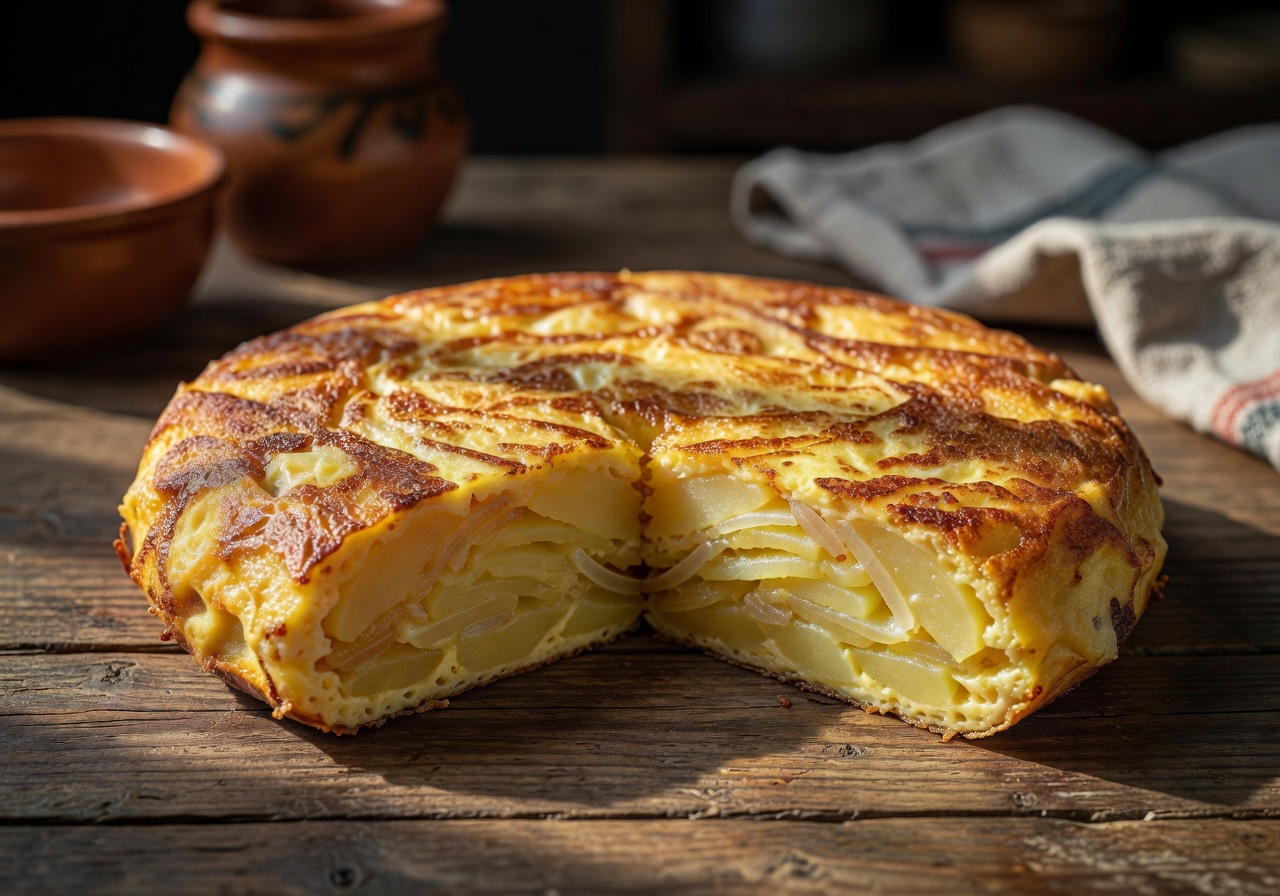 Traditional Spanish Potato Omelette (Tortilla Española)
